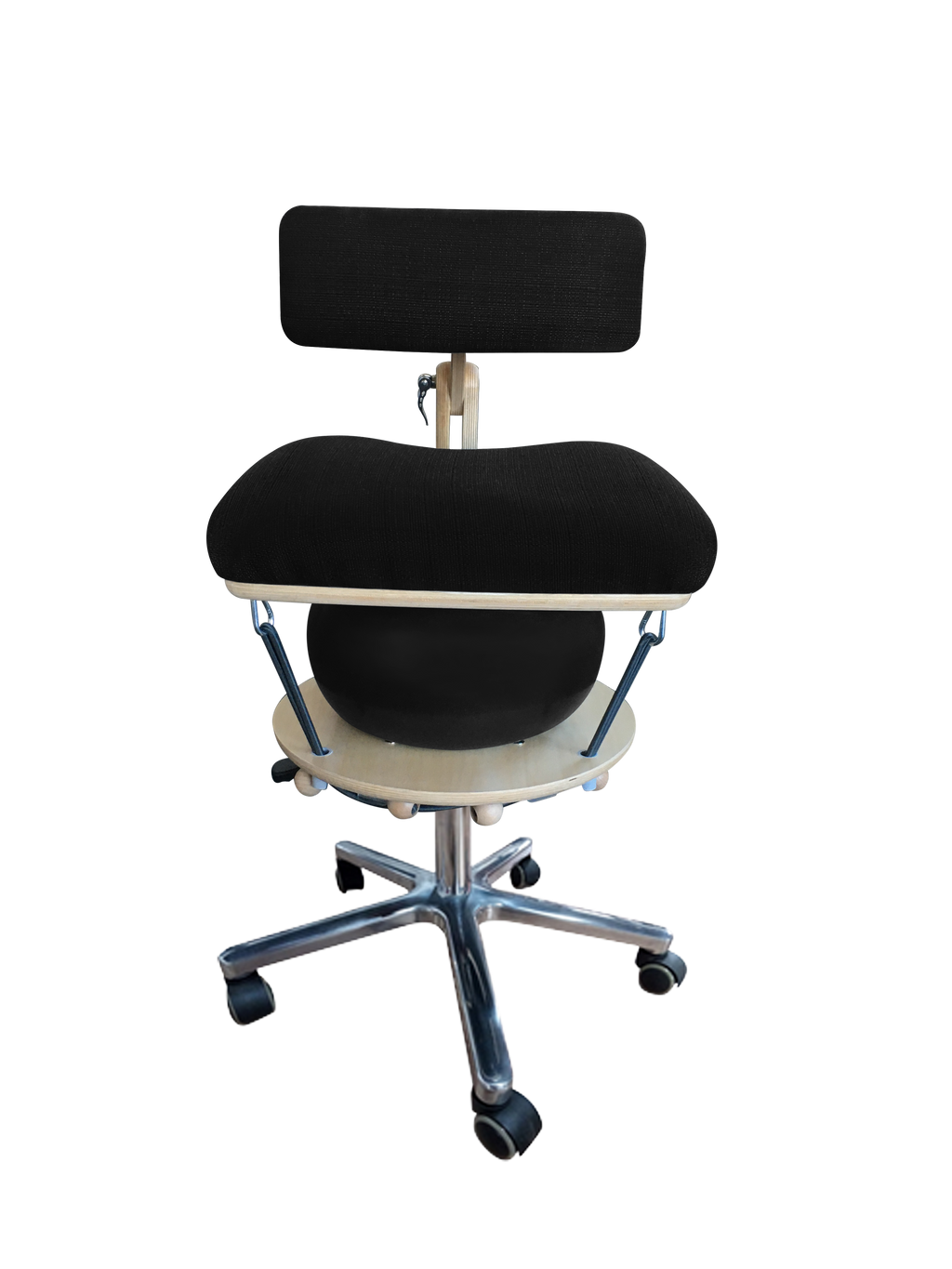 SPECIAL DEAL!  Språng Chair 2.0 - Deluxe Edition BLACK STRETCH YOGA NO BALL COVER
