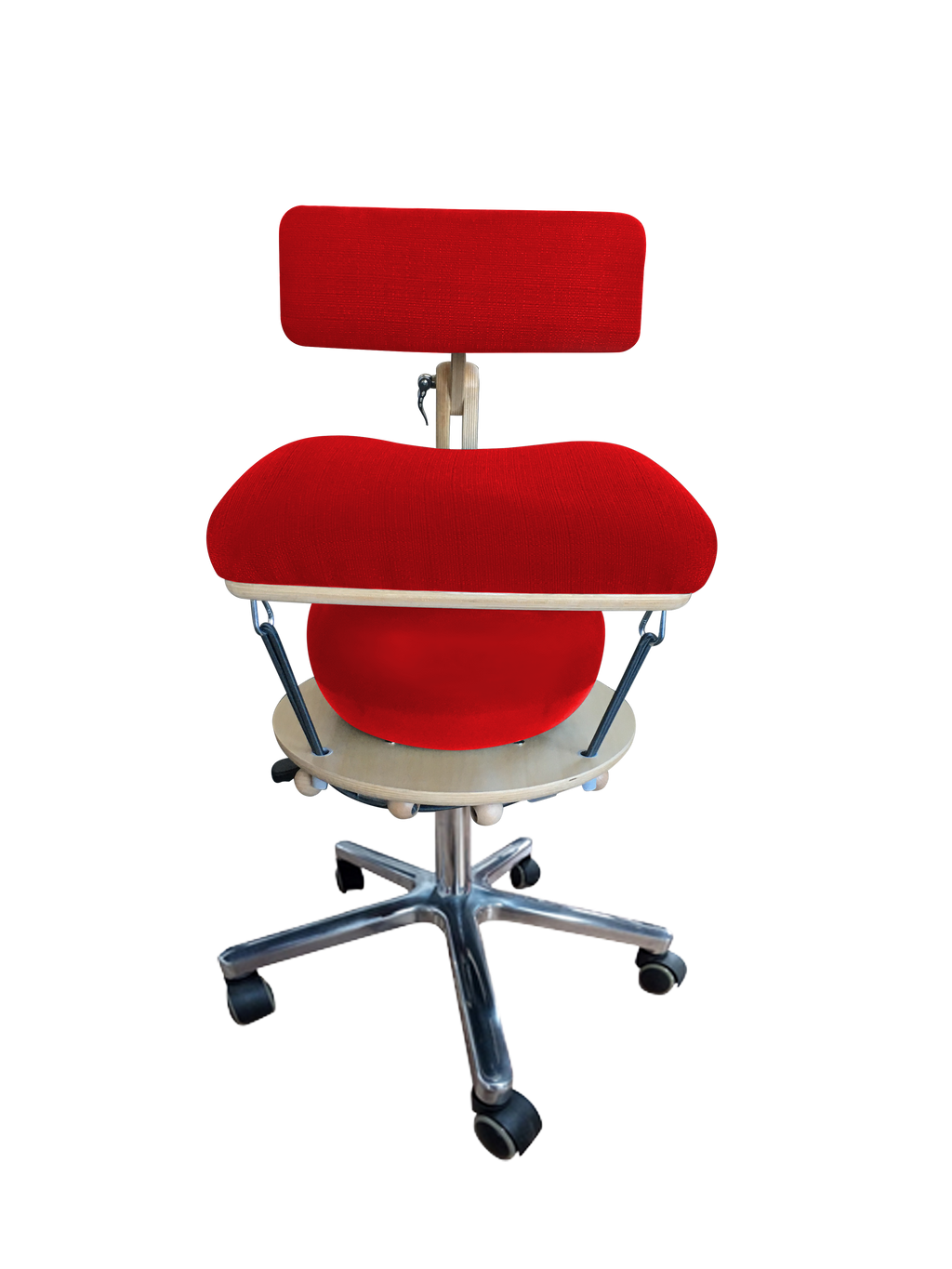 Språng Chair 2.0 - Deluxe Edition | Rosso Corsa Red Yoga Stretch